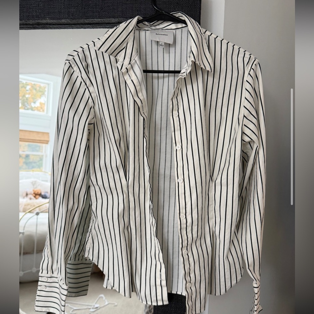 reformation button up top
